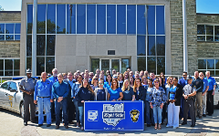 Ohio Turnpike employees in Berea support Light Ohio Blue